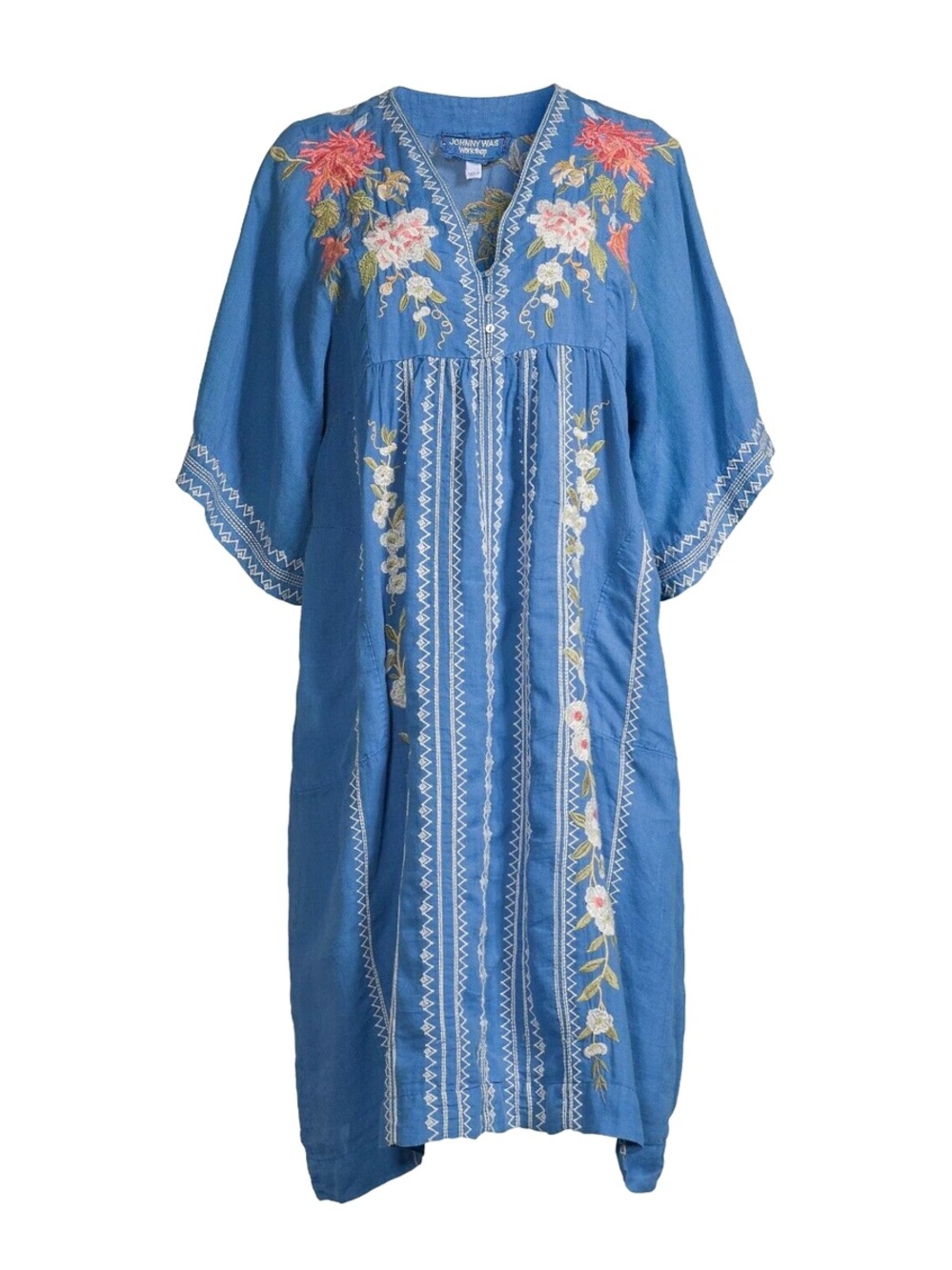 Johnny Was Nalina Embroidered Boho Kimono Dress